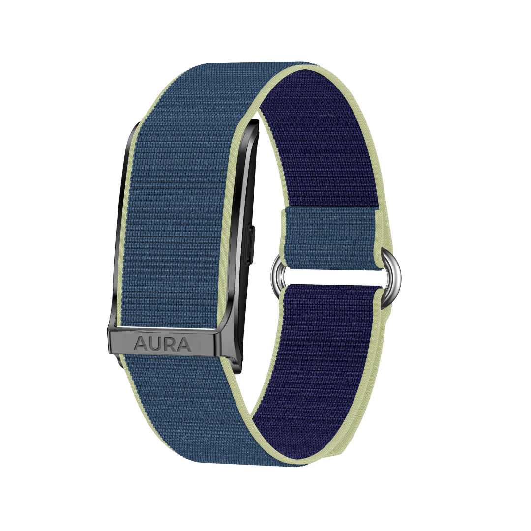 Aura Smart Band Pro -  Pulsera Fit Inteligente de Frecuencia Cardíaca, Estrés y GPS