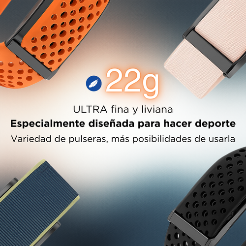 Aura Smart Band Pro -  Pulsera Fit Inteligente de Frecuencia Cardíaca, Estrés y GPS