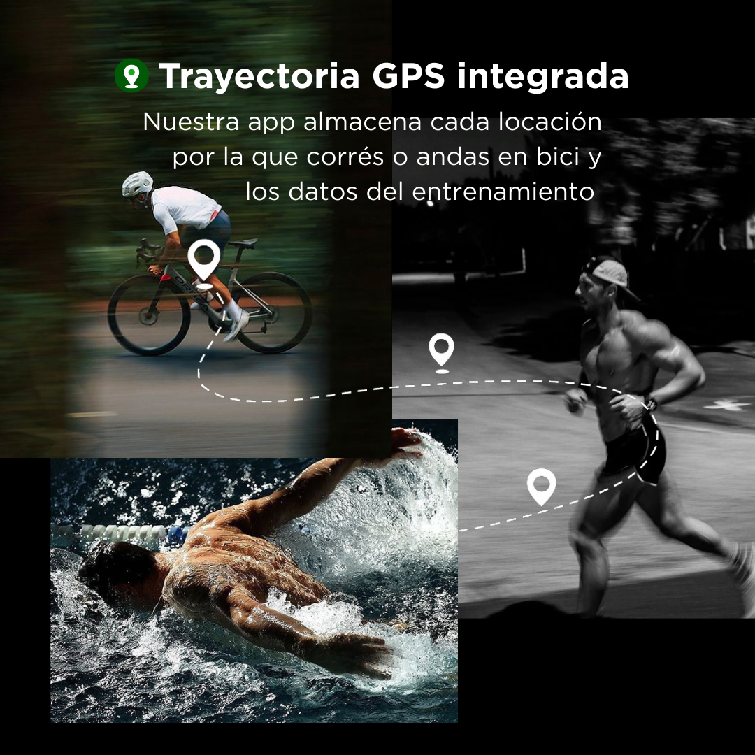 Aura Smart Band Pro -  Pulsera Fit Inteligente de Frecuencia Cardíaca, Estrés y GPS
