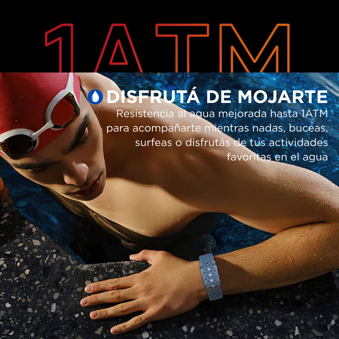 Aura Smart Band Pro -  Pulsera Fit Inteligente de Frecuencia Cardíaca, Estrés y GPS