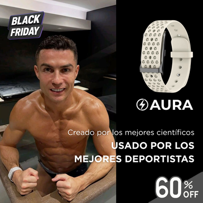 Aura Smart Band Pro -  Pulsera Fit Inteligente de Frecuencia Cardíaca, Estrés y GPS